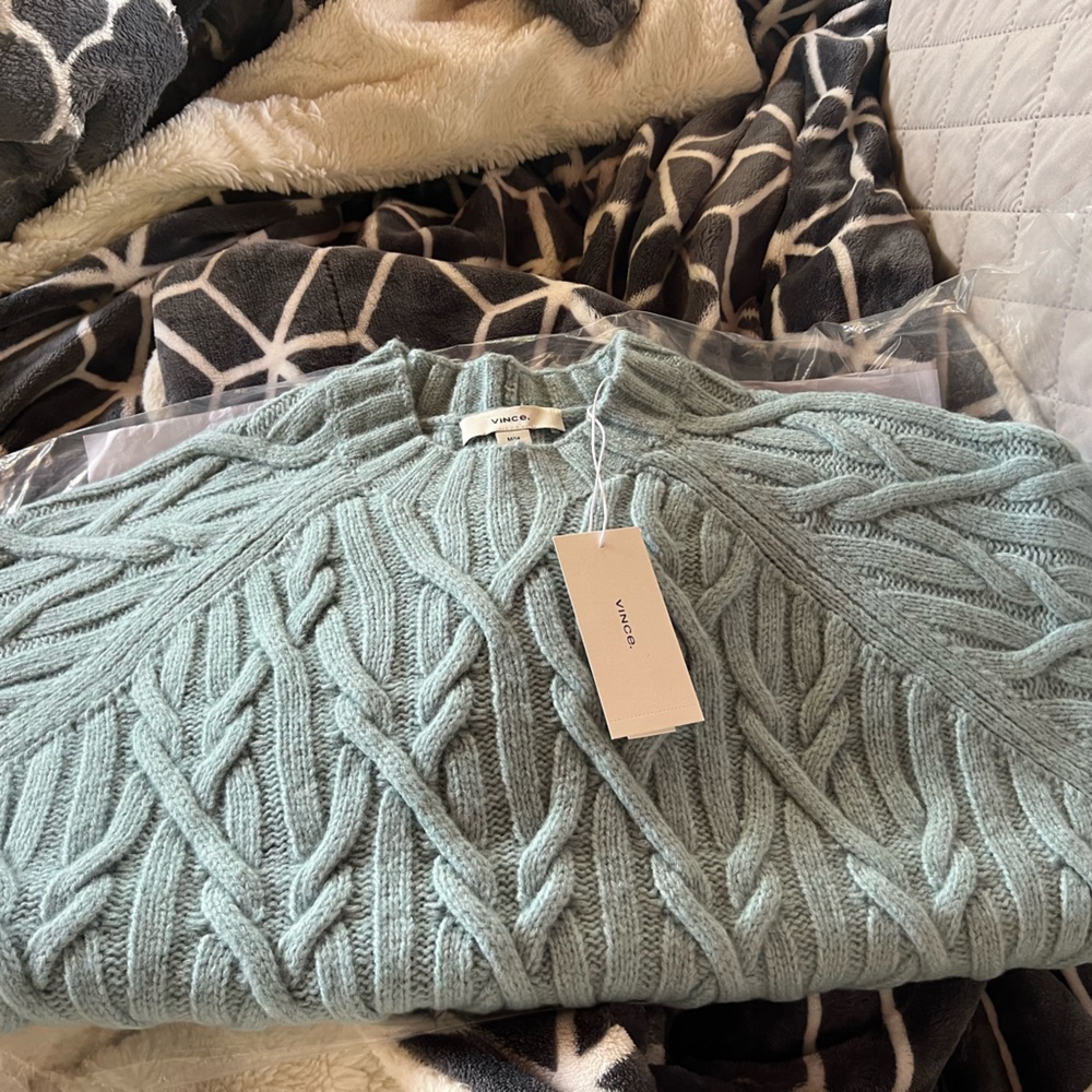 Vince interlocking cable sweater